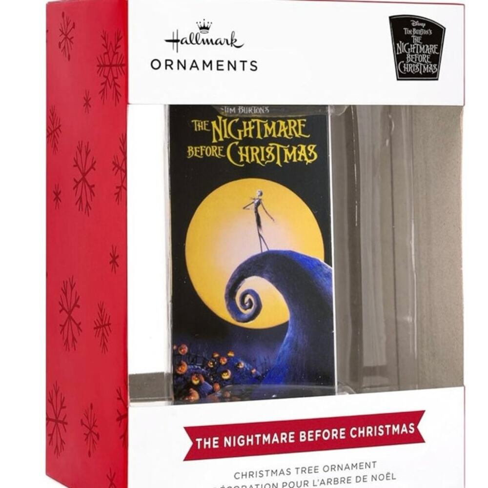 Hallmark Nightmare Before Christmas VHS Jack Skellington Ornament Book new